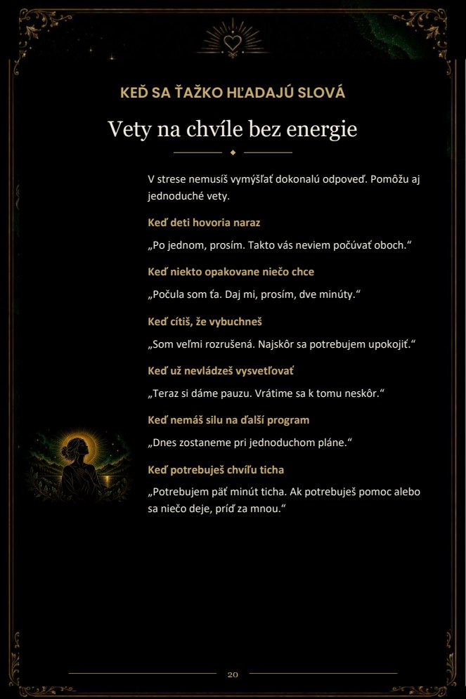 Ukážka strany Vety na chvíle bez energie